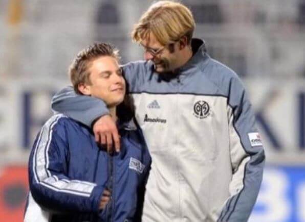 Ulla Sandrock’s husband, Jurgen Klopp with his son from a previous marriage.
